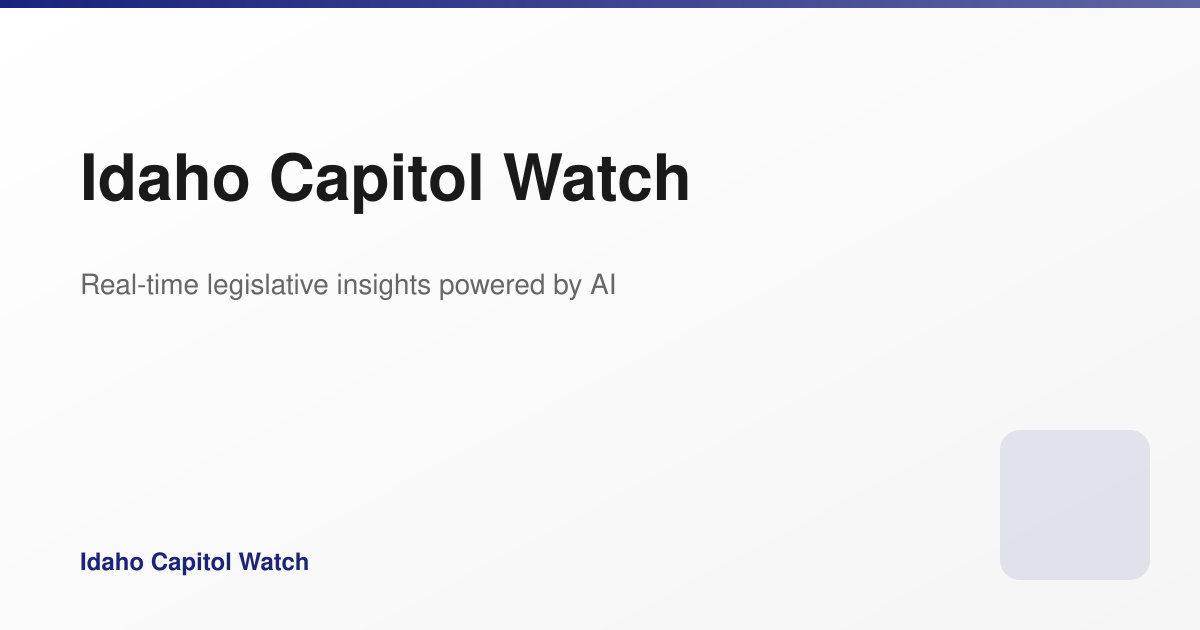 Rep. Robert “Rob” Beiswenger - Idaho Representative | Idaho Capitol Watch